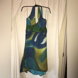 Heart Moon Star Halter Asymmetrical Dress Size 6